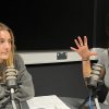 Podcast hosts Hannah and Hanna in the studio.