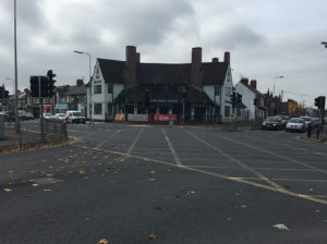 The crossroads in Birchgrove. New pedestrian crossings have been added as part of the project