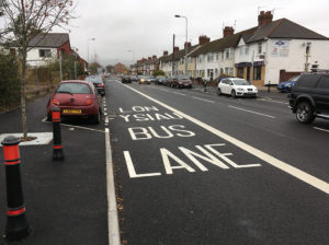 The council has spent £2.2 million putting bus lanes in on Caerphilly Road