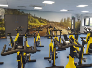 Up to 100 people use the spin classes every day, spread over four sessions