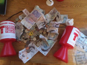Some of the money collected Credit: Simon James