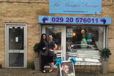 Jo Hillberg (L) and Charlott Evans (R) outside The Pamper Lounge