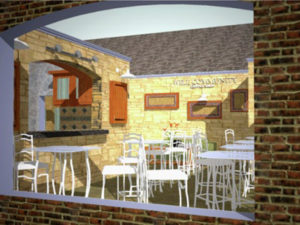 An artist's impression of how the new café may look