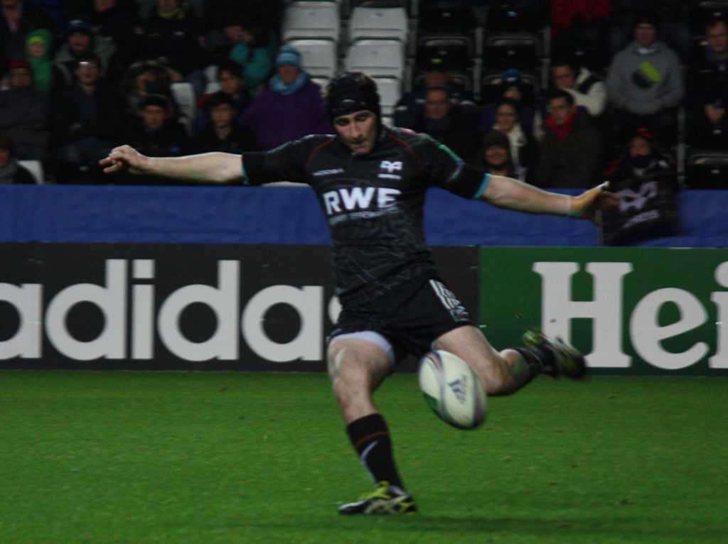 Sam Davies, seen here in action for the Ospreys against Castres in 2013, was underused this autumn.