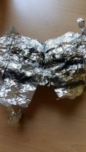 foil for drugs found in the garden 
