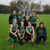 Zoe (top left) with the rest of Cardiff Valkyries and coach Simon Browning (bottom right)
