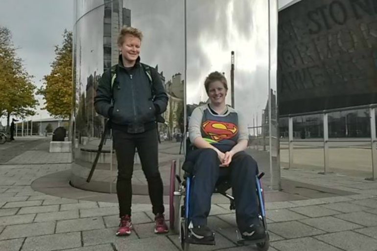 Jake will be doing an sponsored 8k wheelchair roll to raise money for charity Stonewall.