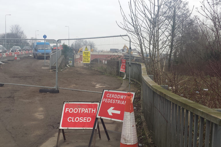 Work has meant that one of the two lanes heading into Cowbridge Road West is closed