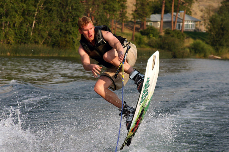 Wakeboarding.