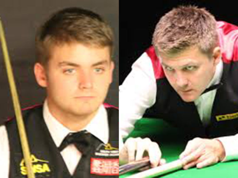 Michael White (left) and Ryan Day (right) will face off in an all-Welsh last 16 clash.