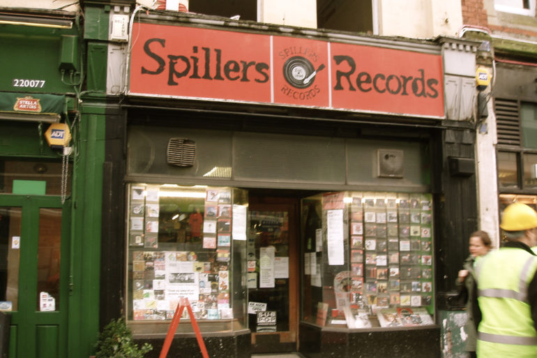 Spillers Records, the world's oldest record shop, at its former location in The Hayes