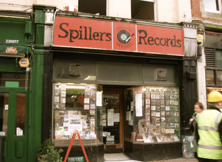 Spillers Records, the world's oldest record shop, at its former location in The Hayes