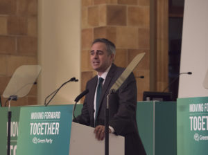 Co-leader of the Green Party Jonathan Bartley visited Penarth to support Anthony's campaign.