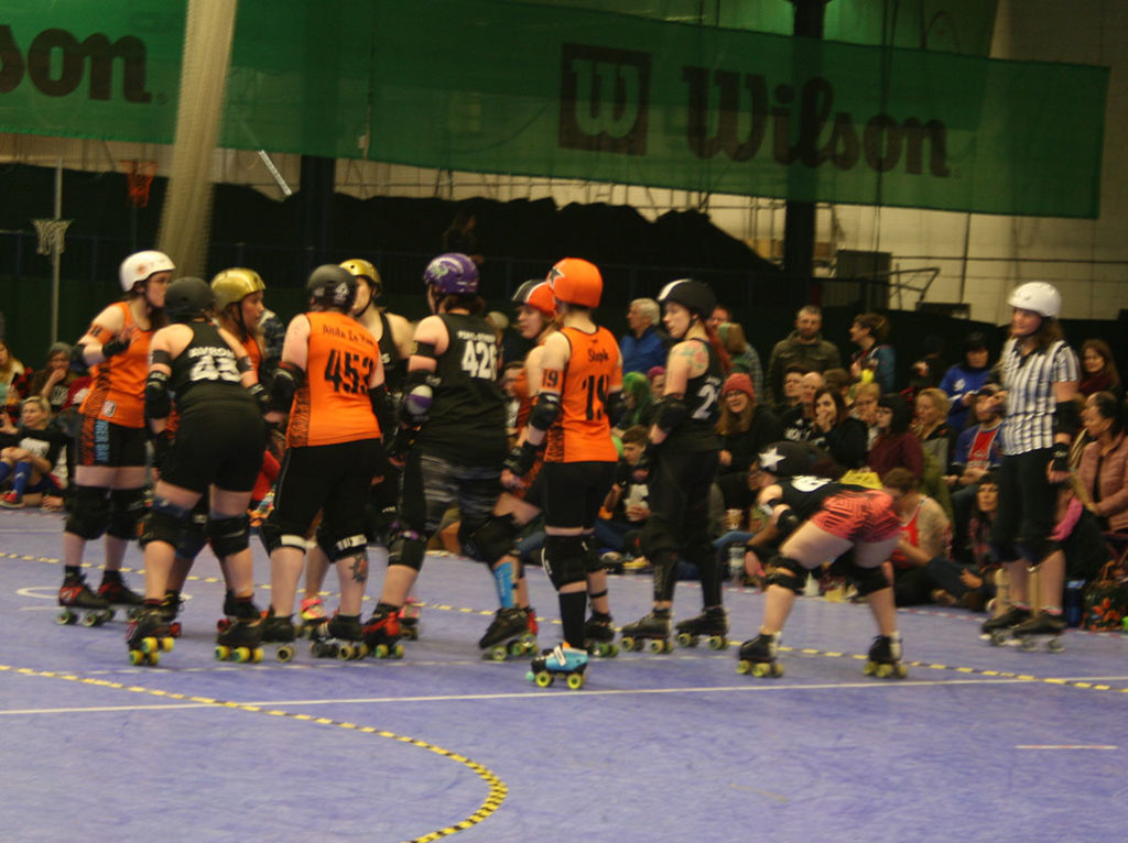 The Brawlers faced Leeds Roller Derby at CCYC on 26 February, beating them 294-44.