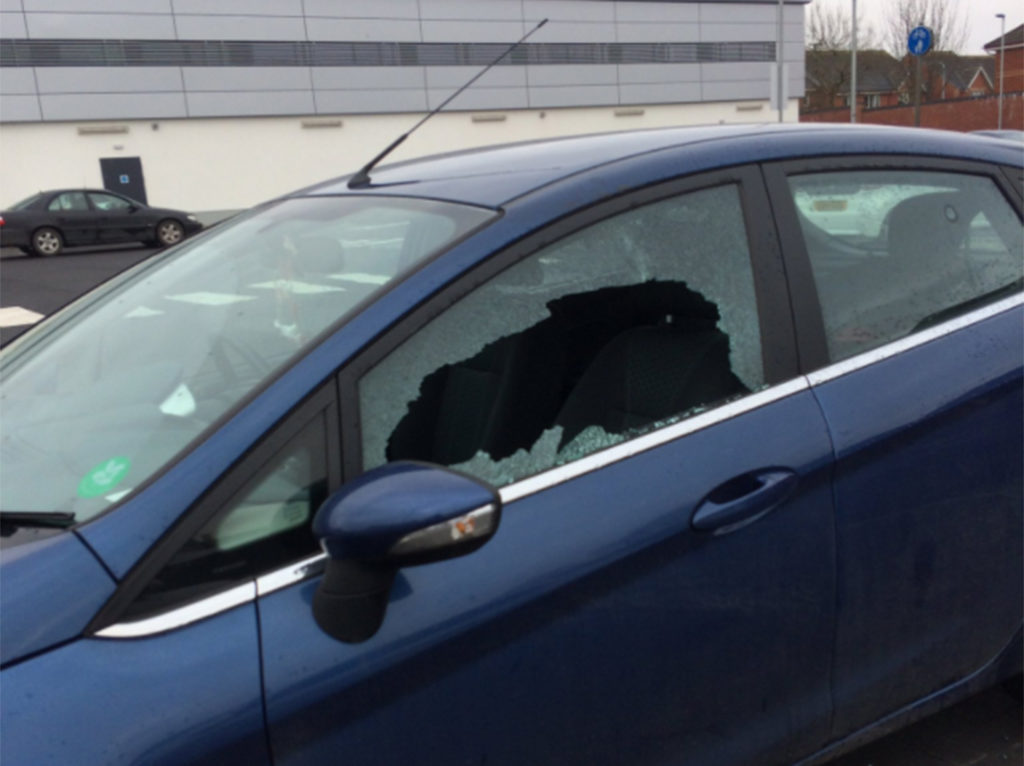 Sian Regan's Ford Fiesta was broken into last Friday on the morning of the Wales vs Ireland game 