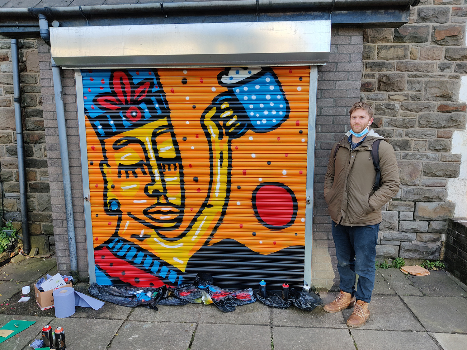 Artist creating wall art around Cardiff with vulnerable teenagers The