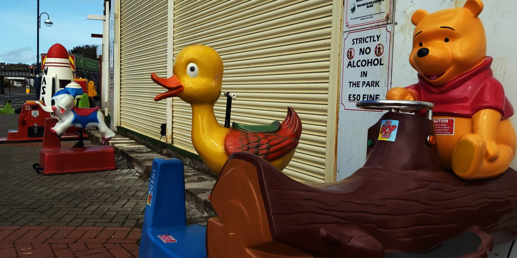 Barry Island's arcades are also still closed to the public.