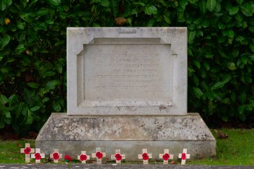 Poppies at a Penarth war memorial