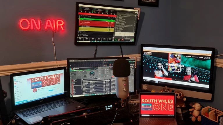 Broadcasting equipment, as used by South Wales One