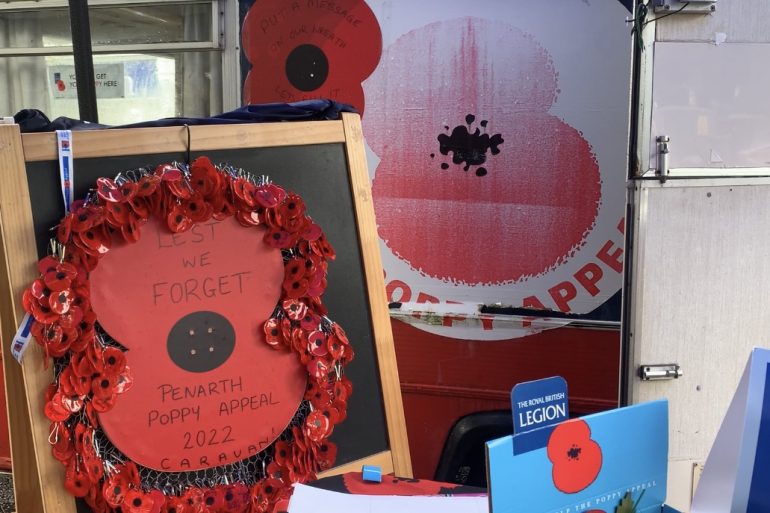 Poppy Appeal caravan supporting veterans in Penarth