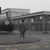 A child stood outside Ysgol Glantaf, one of only three Welsh-medium secondary schools in Cardiff. Credit: Jeremy Segrott