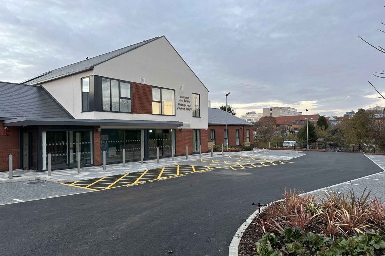 The front of the new GP surgery on Sachville Avenue