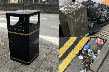 Litter is still a big problem in the area, despite the bin being replaced