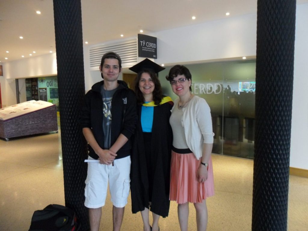 Lazaros (left) with his mother (middle) and sister (right). Image credit: Chris Konstantakou