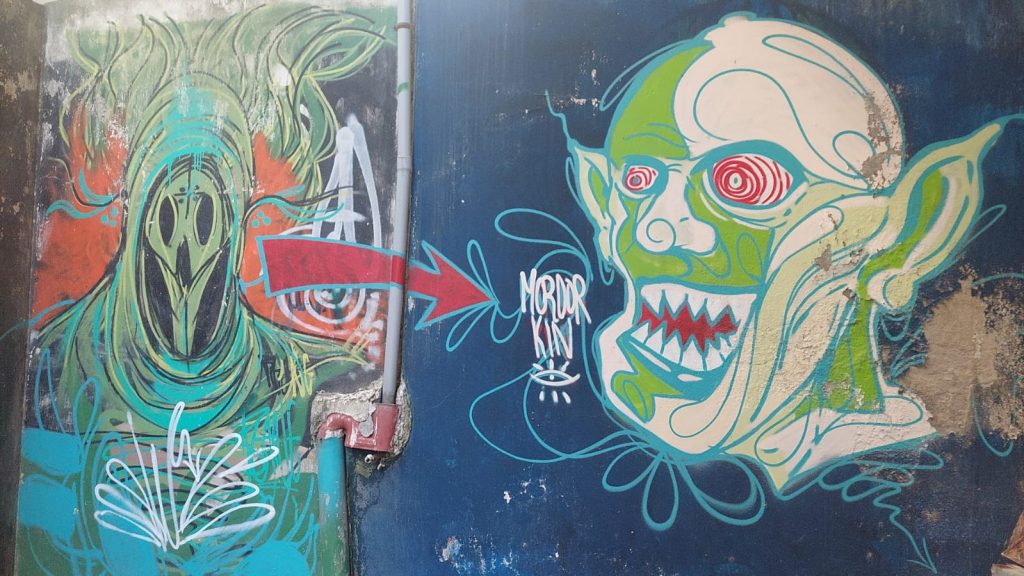 Lazaros' graffiti in the backyard of Alex's childhood home. Image credit: Alex Kastrinogiannis