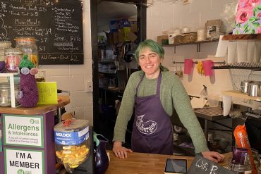 Alice Brown, co-director of Aubergine cafe. Image: Lowri Lewis