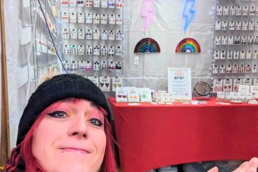 Zoey Allen with her stall at Cardiff Christmas Market 2023. Image: Zoey Allen