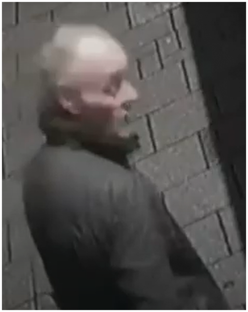 CCTV still of man sought in conenction with the Roath tyre slashing incident