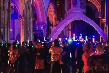 Image of Llandaff Cathedral silent disco on November 3rd 2023 Credit: Christopher Preece