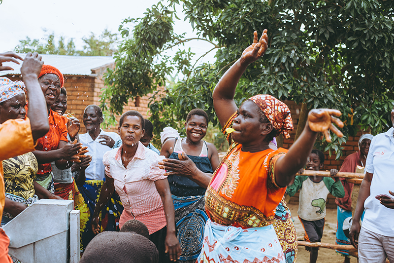 Malawian women celebrating 